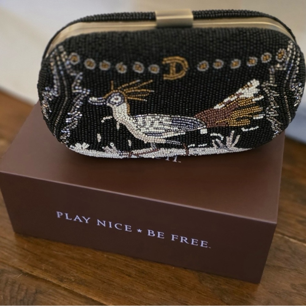 Double D Embellished Black/Brown Roadrunner Purse and Scarf